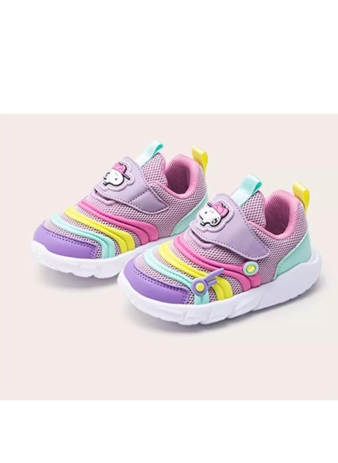 Baby Breathable Walking Shoes With Soft Sole, Anti Slip And Anti Kick Function Shoes