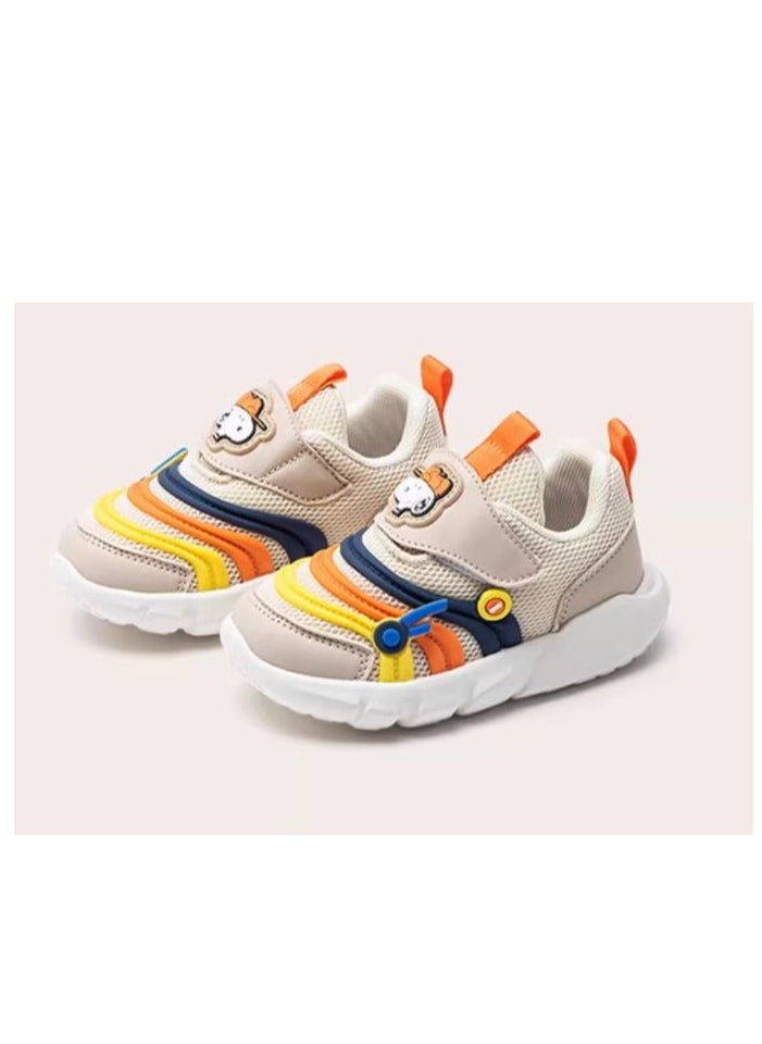 Baby Breathable Walking Shoes With Soft Sole, Anti Slip And Anti Kick Function Shoes