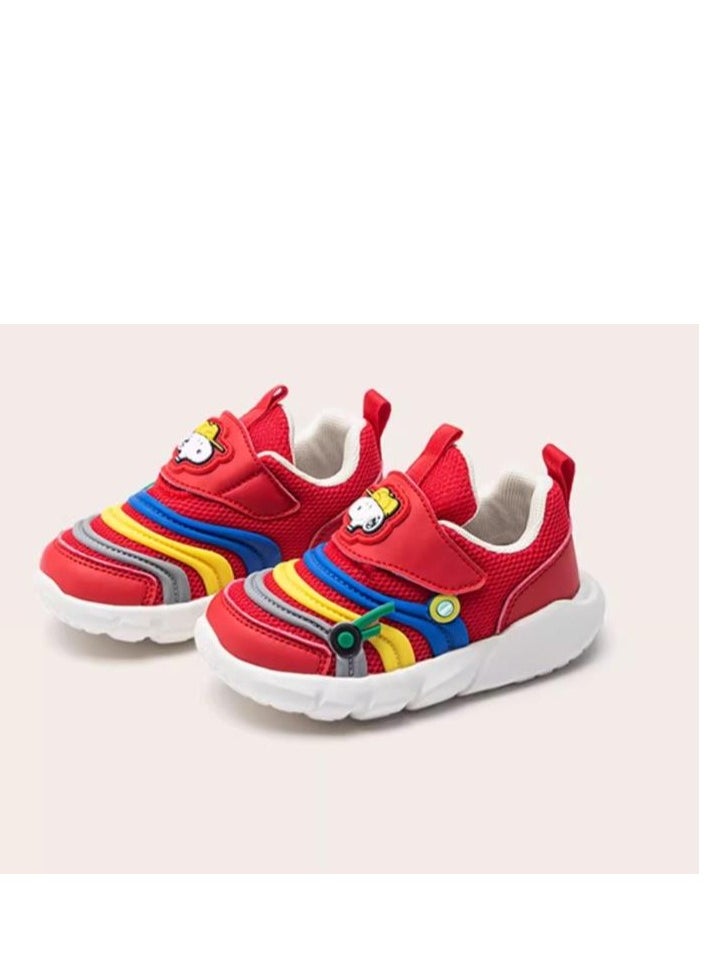 Baby Breathable Walking Shoes With Soft Sole, Anti Slip And Anti Kick Function Shoes