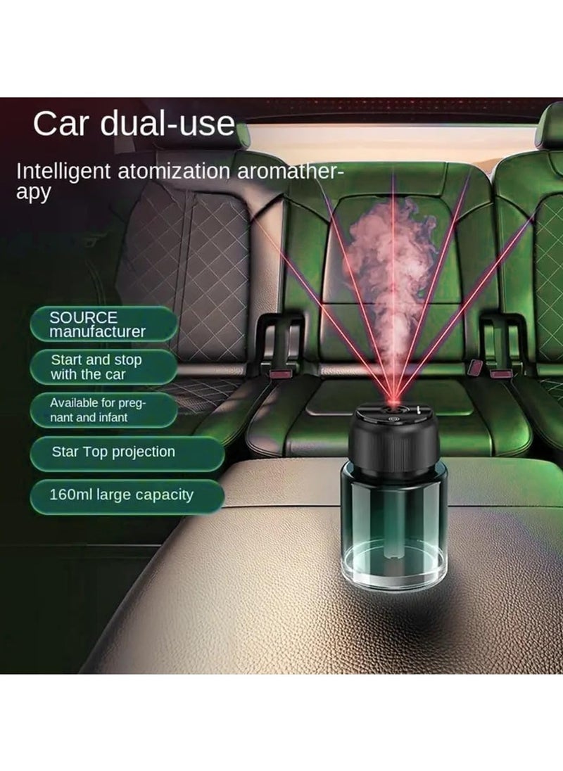 Car Fragrance Cologne Essential Oil Car Humidifier Diffuser - Green Car Diffuser Humidifier Aromatherapy Essential Oil Diffuser USB Cool Mist Mini Portable Diffuser for Car Home Office Bedroom