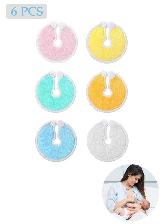 6 Pcs Nursing Pads, Reusable G Tube Button Pad, Abdominal Dialysis Feeding Tube Supplies (Six Color)