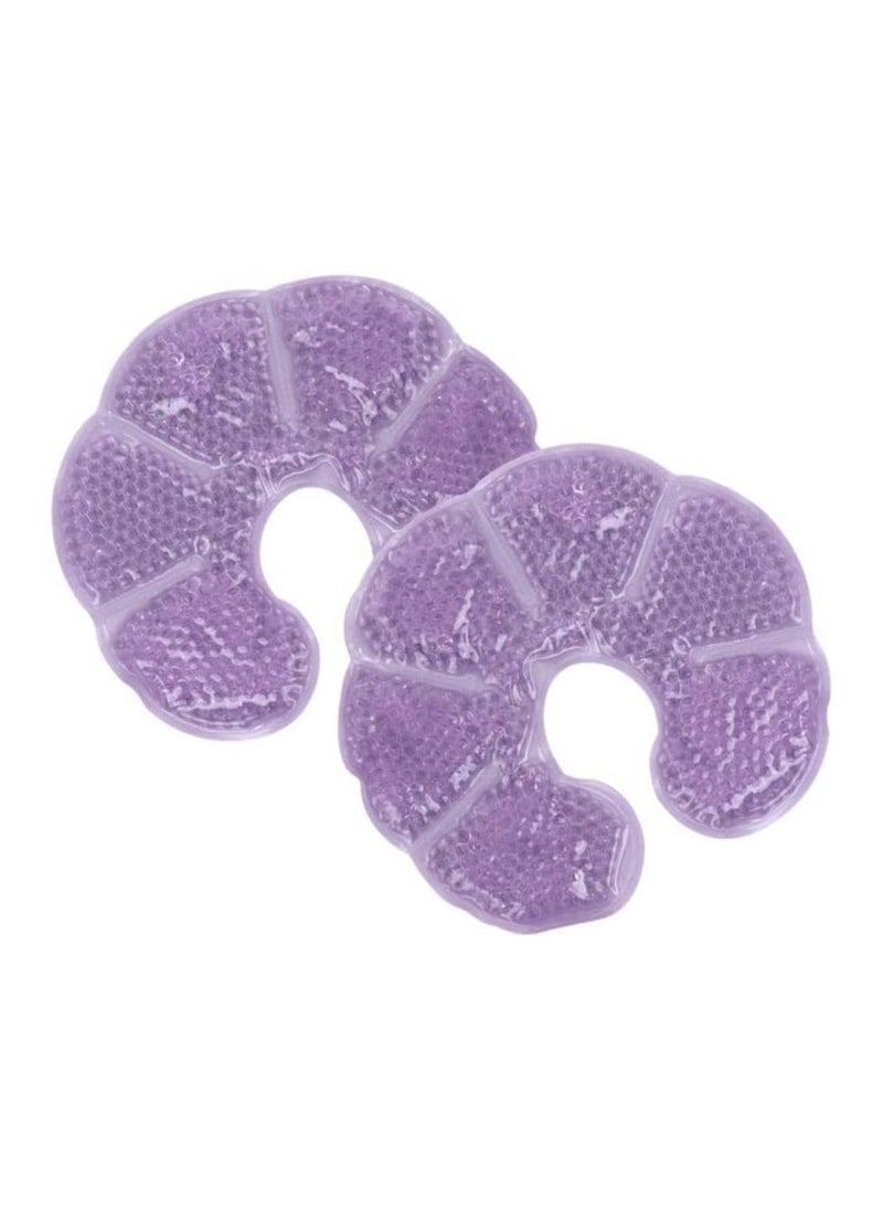 2 Packs Nipple Therapy Pads Reusable Nipple Gel Ice Pack for Nursing Mothers to Decrease Engorgement Hot or Cold Therapy Pain After Nipple Surgery Use with Any Nipple Pump Purple