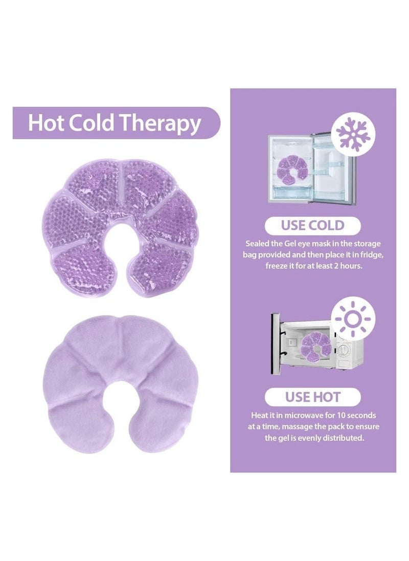 2 Packs Nipple Therapy Pads Reusable Nipple Gel Ice Pack for Nursing Mothers to Decrease Engorgement Hot or Cold Therapy Pain After Nipple Surgery Use with Any Nipple Pump Purple