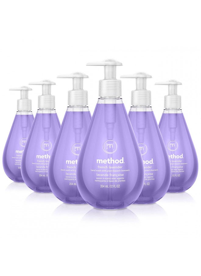 Method Gel Hand Wash, French Lavender, Biodegradable Formula, 12 fl oz (Pack of 6)