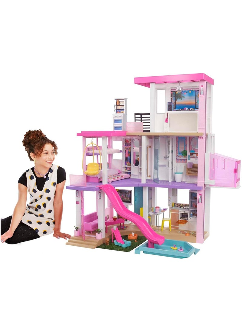 Barbie Dreamhouse (3.75-ft) Dollhouse with Pool, Slide, Elevator, Lights & Sounds