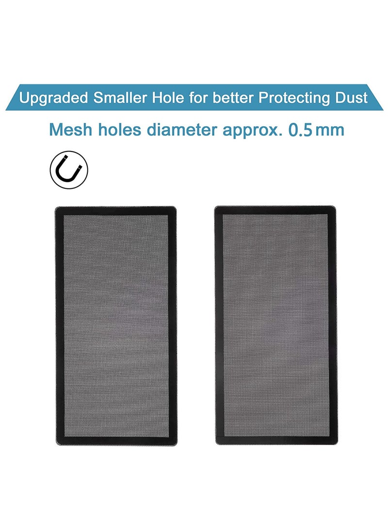 Computer Fan Dust Filter, Pc Dust Cover, Magnetic Fan Dust Filter, Mesh Magnetic Frame, for Pc Case Fan Dust Proof Filter Cover, Grills Black, 120x240mm