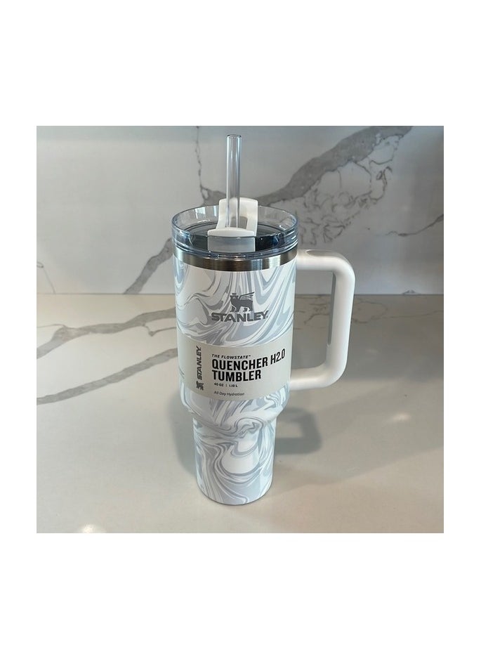 30oz Stanley Quencher Stainless Steel Vacuum Insulated Tumbler with Lid and Straw for Water, Iced Tea or Coffee, Smoothie and More.