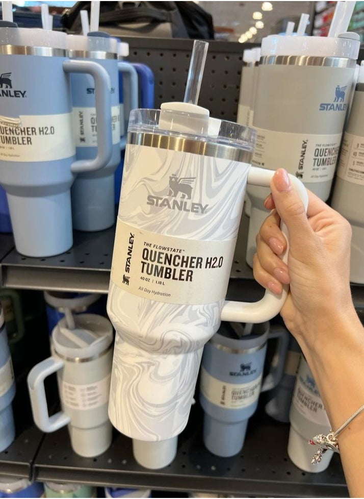 30oz Stanley Quencher Stainless Steel Vacuum Insulated Tumbler with Lid and Straw for Water, Iced Tea or Coffee, Smoothie and More.