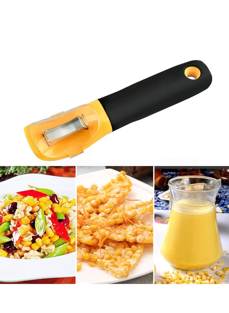 Corn Peeler Tool Cob Cutter Thresher Magic Scraper Stripper Slicer Ergonomic Handle Vegetable Peeler for Kitchen Salad Making