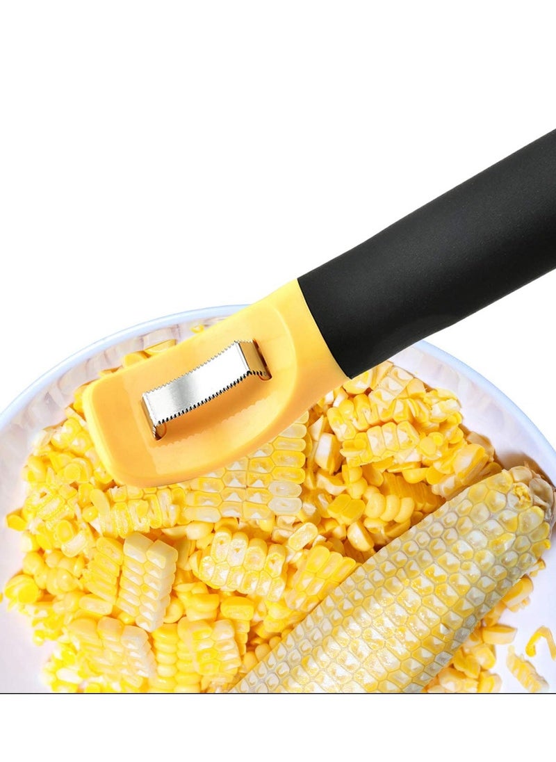 Corn Peeler Tool Cob Cutter Thresher Magic Scraper Stripper Slicer Ergonomic Handle Vegetable Peeler for Kitchen Salad Making