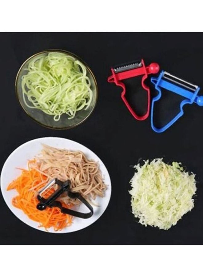 3-Piece Multi-Function Peeler Set Multicolor 10x10cm