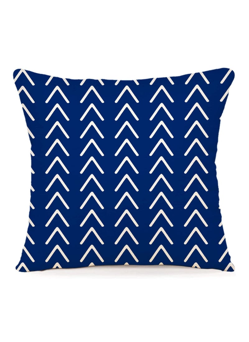 Throw Pillow Cushion Case Pack of 4 Pillow Covers 18x18 Modern Sofa Throw Pillow Cover Decorative Outdoor Linen Fabric Pillow Case for Chair Sofa Couch Bed Car Navy blue