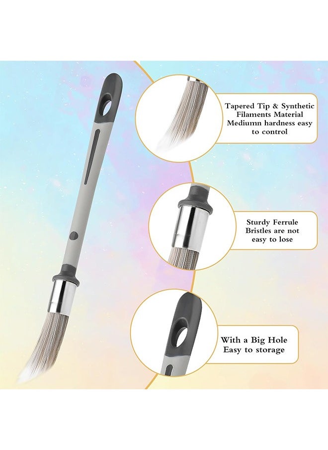 2 Pcs Small Paint Brush, Trim Brush Coloring Painting Brush, for House Wall Corners Paint Edger