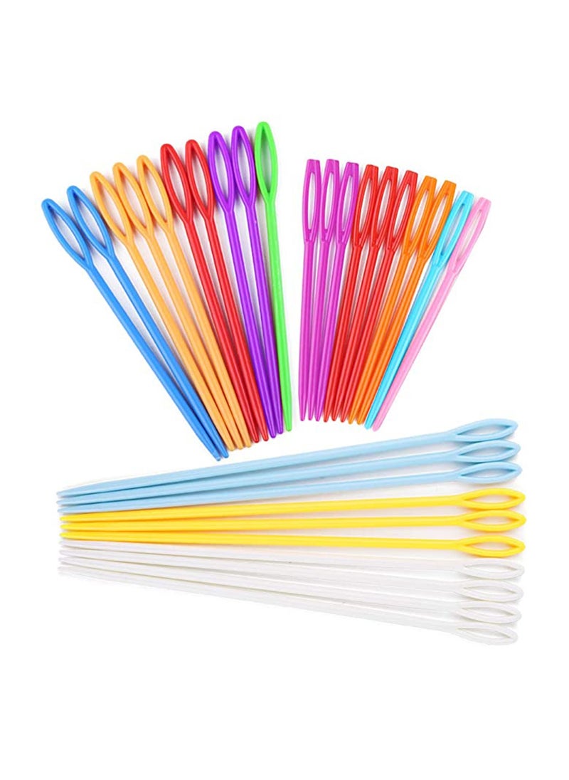 Plastic Safety Needles for Yarn Sewing, Large Eye Needles, Suitable for Kids and Crafts, Learning Sewing Tools