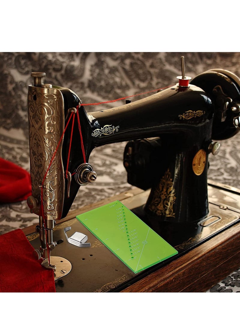 Seam Allowance Ruler and Magnetic Seam Guide Set for Sewing Machine, 4 Pieces Seam Allowance Ruler and Magnetic Seam Guide for 1/8 to 2 Inch Straight Line Hems