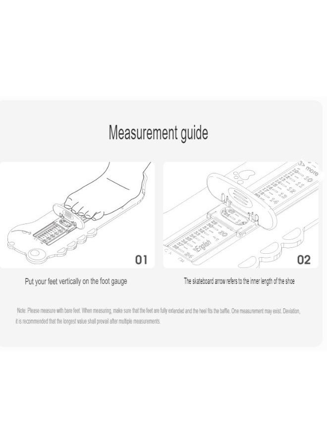 Foot Measure for Children, Shoe Measuring Devices 24cm, Dual Scale Size, Infant Cartoon Foot Measurer, Feet Measuring Ruler Easy to Use, Professional Kids Shoe Sizer