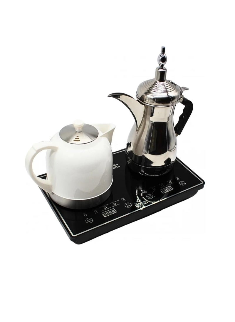 Coffee and Tea Maker with 1 Liter Capacities, 1000 Watts, 2-in-1 Karak and Coffee Functions