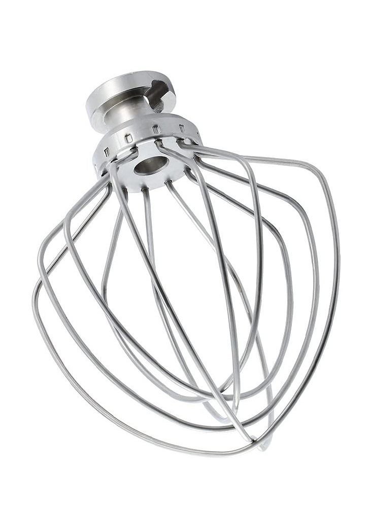 Stainless steel Wire Whip Attachment Compatible with KitchenAid Tilt-Head Stand Mixer Accessory K45WW Replacement, Egg Cream Stirrer, Whipping Egg White, Cakes Mayonnaise Whisk, Dishwasher Safe