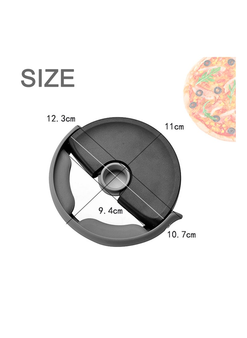 SYOSI Pizza Cutter Wheel, Stainless Steel Pizza Slicer, Pizza Knife Wheel Compact, with Blade Protectors, Use for Pizza, Dough, Bread Ect, Easy-Clean