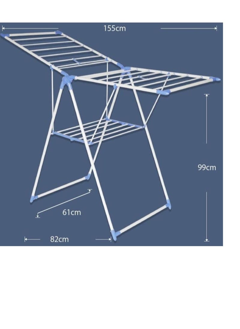 Home Cloth Dryer Stand, Stainless Steel Cloth Drying Rack Stand, Foldable Clothes Drying Rack for Indoor And Outdoor, Stainless Steel Cloth Dryer Hanger Stand