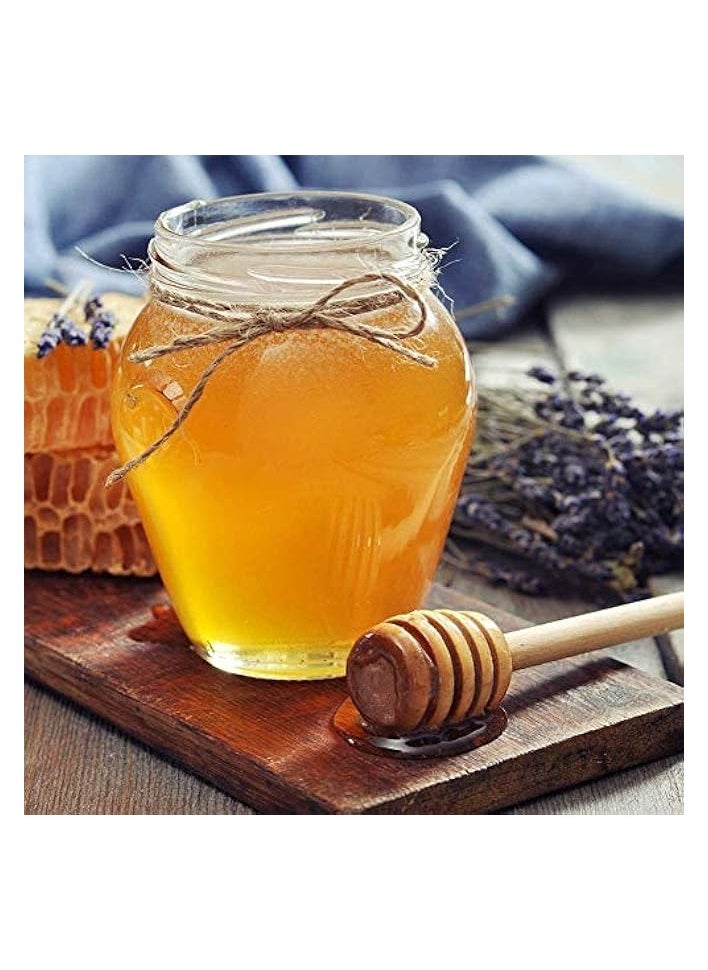 2 PCS Wooden Honey Dipper Dinnerware Stick Honey Spoon Mixing Stick For Honey Coffee Jar Coffee Milk Tea Safe Stir Bar Spoon (8CM, Pack of 2)