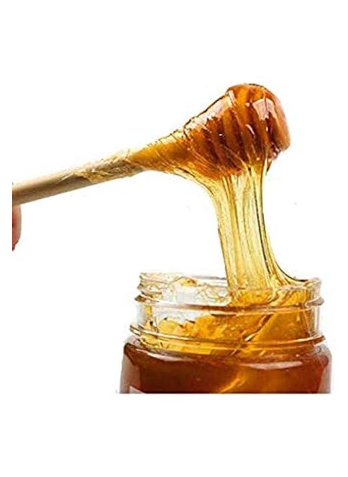 2 PCS Wooden Honey Dipper Dinnerware Stick Honey Spoon Mixing Stick For Honey Coffee Jar Coffee Milk Tea Safe Stir Bar Spoon (8CM, Pack of 2)