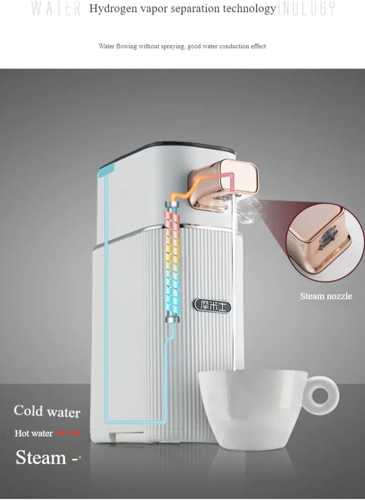 Portable Instant Water Dispenser 3 Seconds Heating Adjustable Temperature Control Mini Desktop Heater, Suitable for Office Travel, Suitable for Tea Coffee Milk, No Battery Power Required, Durable Plastic