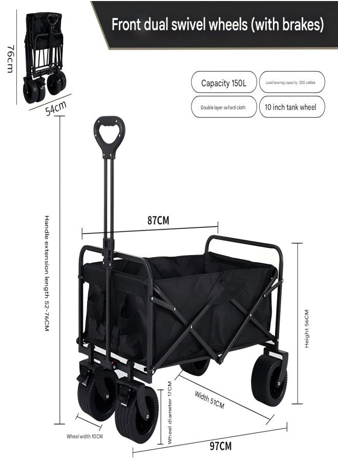 Camping Car Table Accessories Outdoor Stall Folding Camping Cart