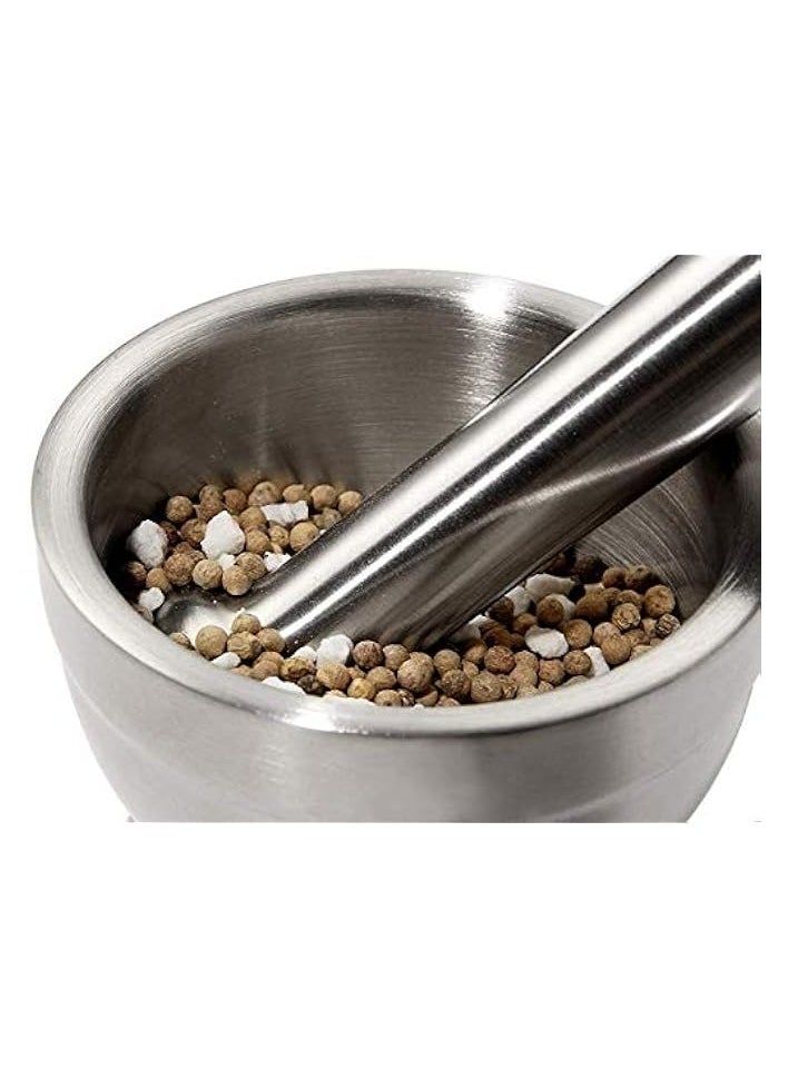 Mortar and Pestle Sets Stainless Steel Food Safe Spice Grinder Bowl