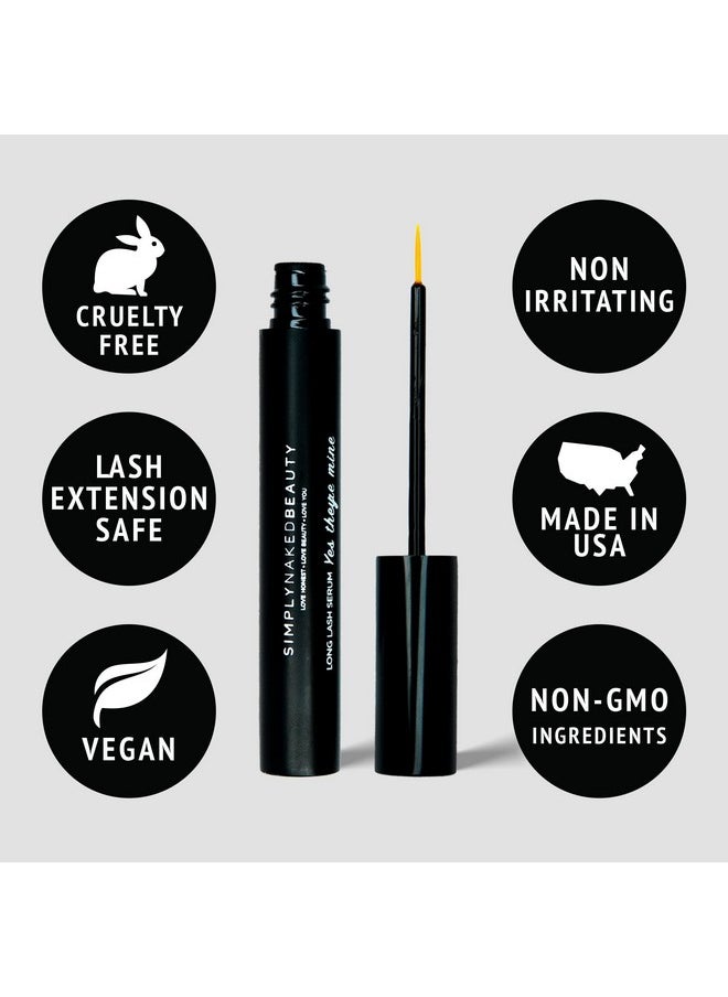 Lash Growth Serum & Brow Enhancer (5 Ml) Get Longer, Fuller Eyelashes In 12 Days Natural & Plant Based Peptides For Healthy Brow & Lash Growth Cruelty Free Lash Serum By Simply Naked Beauty