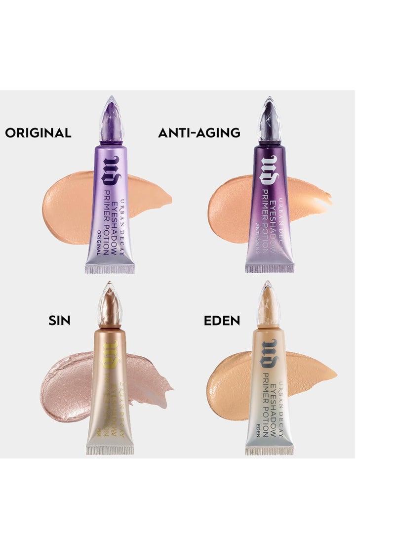 Eyeshadow Primer Potion Eden, Matte Eye Primer, Crease-free Eye Makeup Looks, Smooths & Preps Eyelid Base for Vibrant Color, All-day Wear, All Skin Tones, Vegan - 0.33 fl oz Matte