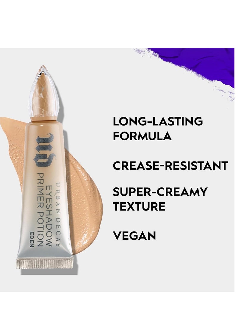 Eyeshadow Primer Potion Eden, Matte Eye Primer, Crease-free Eye Makeup Looks, Smooths & Preps Eyelid Base for Vibrant Color, All-day Wear, All Skin Tones, Vegan - 0.33 fl oz Matte