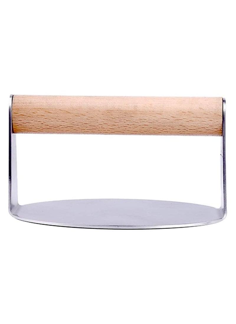 Burger Press Kit: Stainless Steel Burger Smasher, Spatula, 6 Inch Press, Meat Press, DIY Maker, Portable BBQ Grill