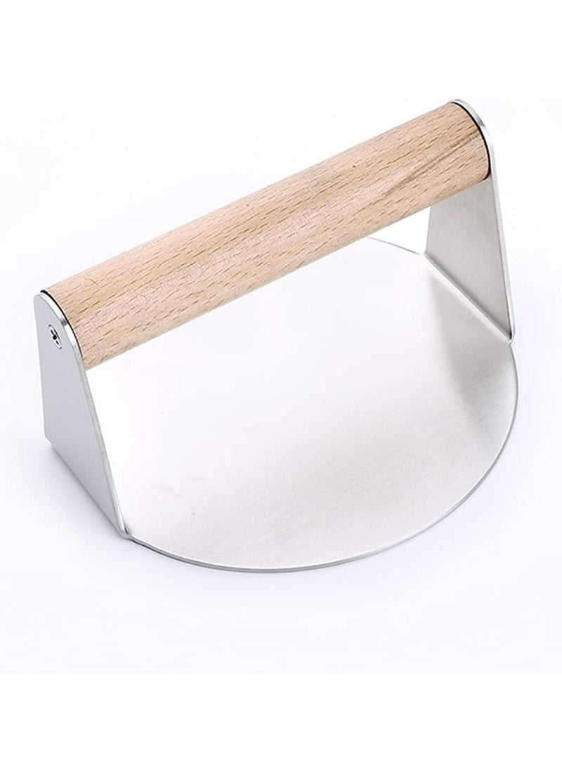 Burger Press Kit: Stainless Steel Burger Smasher, Spatula, 6 Inch Press, Meat Press, DIY Maker, Portable BBQ Grill