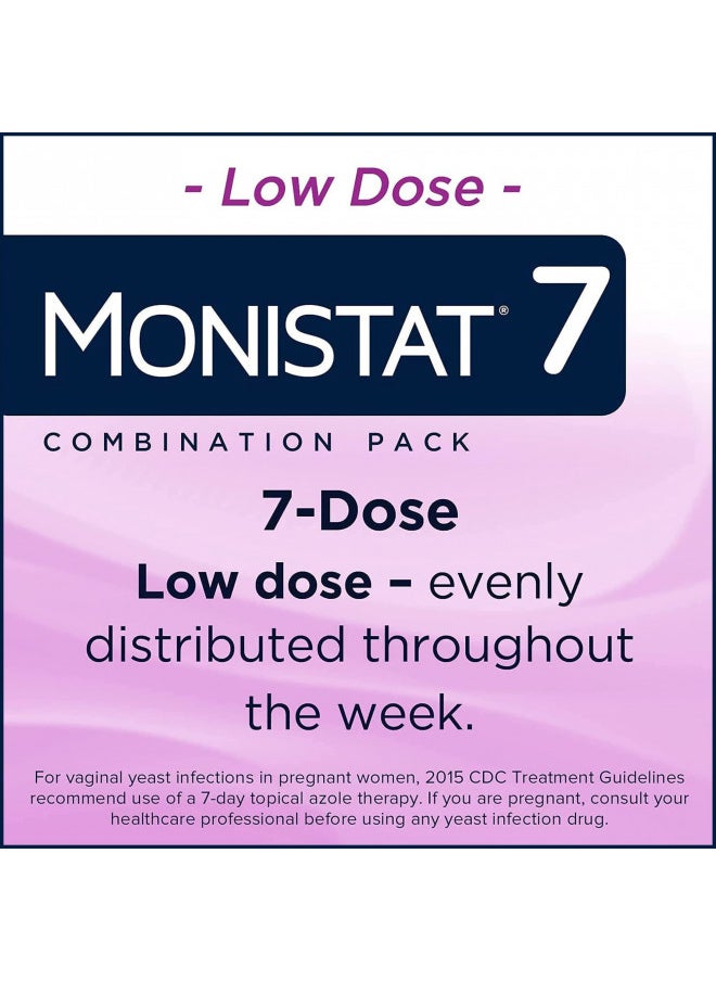 MONISTAT 7-Dose Yeast Infection Treatment, 7 Disposable Applicators & 1 Cream Tube