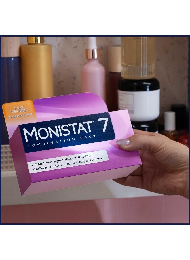 MONISTAT 7-Dose Yeast Infection Treatment, 7 Disposable Applicators & 1 Cream Tube