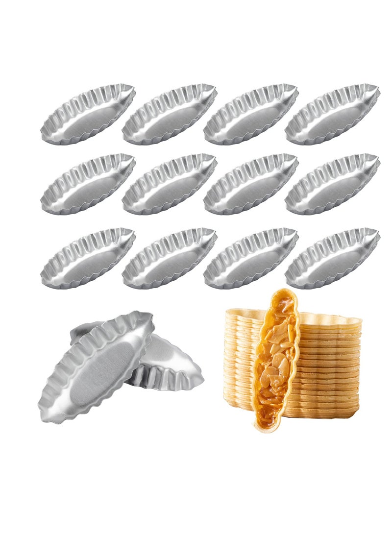 Egg Tart Molds, 20 Pcs Boat Shape Tart Pan, Aluminum Baking Mould, Mini Cupcake Cake Muffin Mold Tin Pan Baking Tool, Reusable DIY Cake Decor Pastry for Tart Shells, Cupcakes, Mini Cake, Pudding