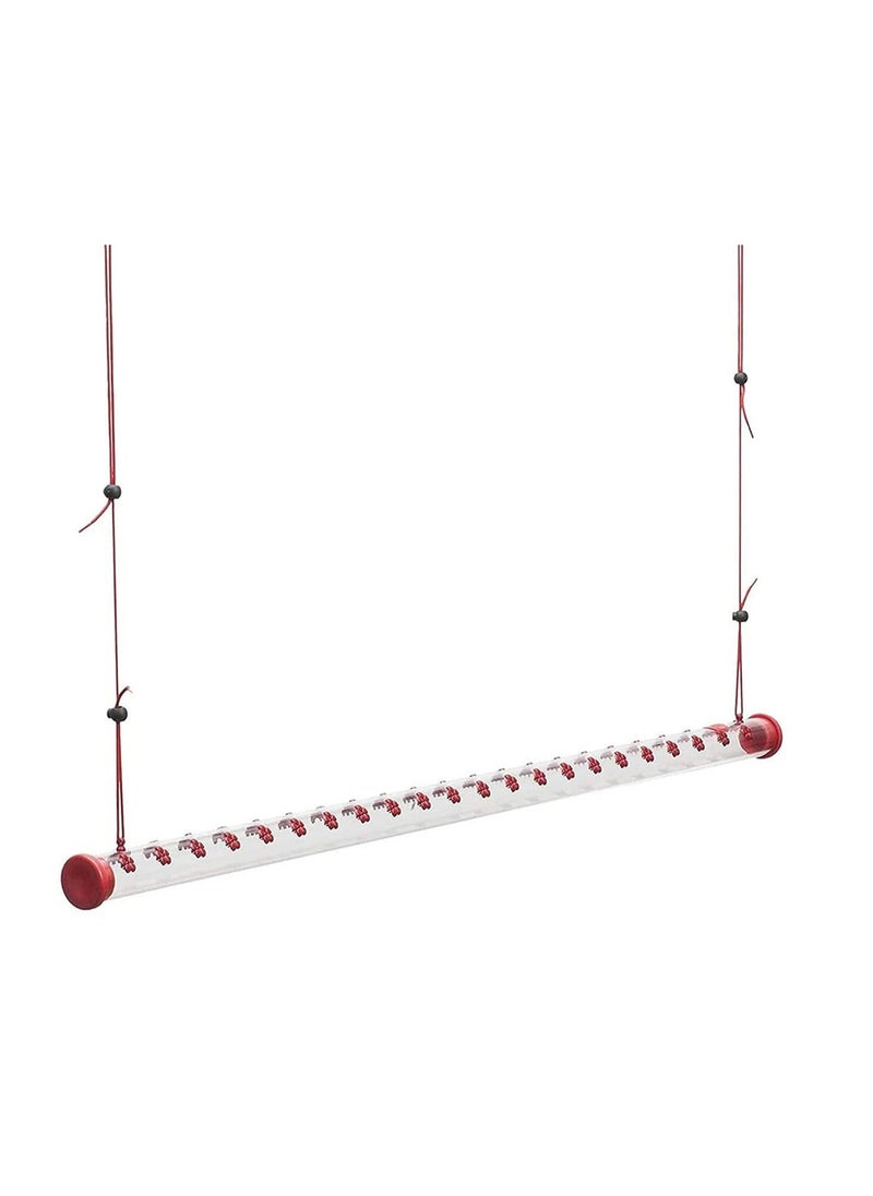 Best Hummingbird Feeder, Hummingbird Feeder, with Hole Birds Feeding Transparent Pipe, Red Transparent Tube, Easy to Use for Outdoor Garden Home Decoration, Indoor or Outdoor Decor (40cm)