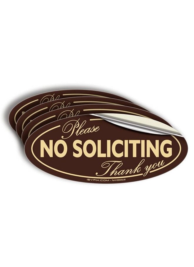 No Soliciting Sign Sticker For House Home & Business 4 Pack 7 X 3 Inch Premium Selfadhesive Vinyl Laminated For Ultimate Uv Weather Scratch Water And Fade Resistance Indoor & Outdoor