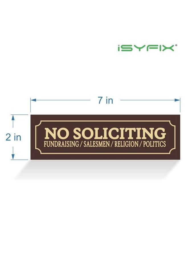 No Soliciting Sign Sticker For House Home & Business 4 Pack 7X2 Inch Premium Selfadhesive Vinyl Laminated For Ultimate Uv Weather Scratch Water And Fade Resistance Indoor & Outdoor