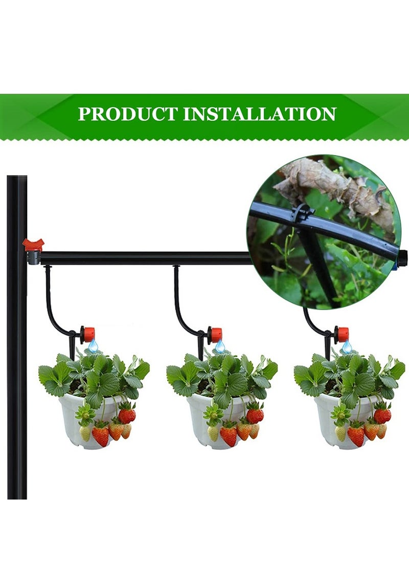 100 Pack Irrigation Drip Support Stakes, 1/4 Inch Tubing Hose Holder Plastic Ground Securing Pegs C Shape Irrigation Support Stakes for Drip Irrigation Garden Watering Pipe and Garden Supplies