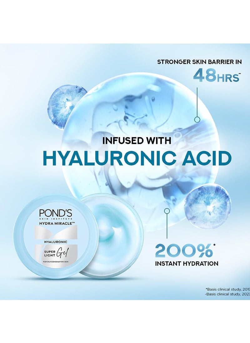 Pond's Super Light Gel Oil Free Moisturiser With Hyaluronic Acid + Vitamin E || 200 ml