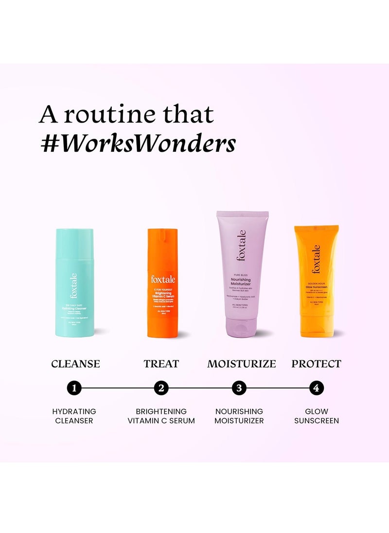 Foxtale Nourishing Face Moisturizer with Niacinamide for 24 Hr Hydration, Lightweight & Non-Sticky, For Soft & Glowing Skin, Men & Women, All Skin Types, 100 ml