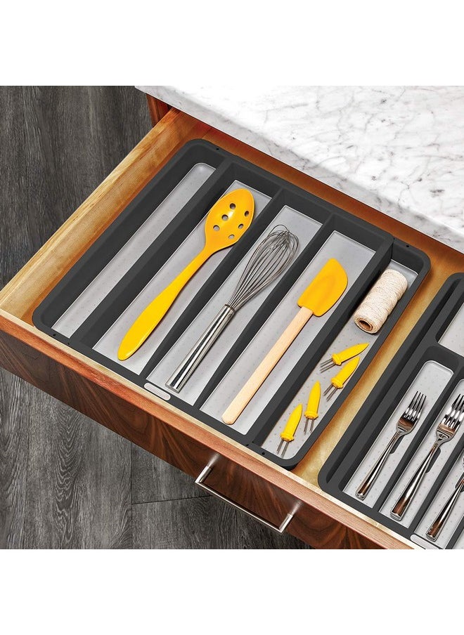 Expandable Utensil Tray Granite Classic Collection 5 Compartments Kitchen Organizer Soft Grip Lining Easy To Clean Bpa Free