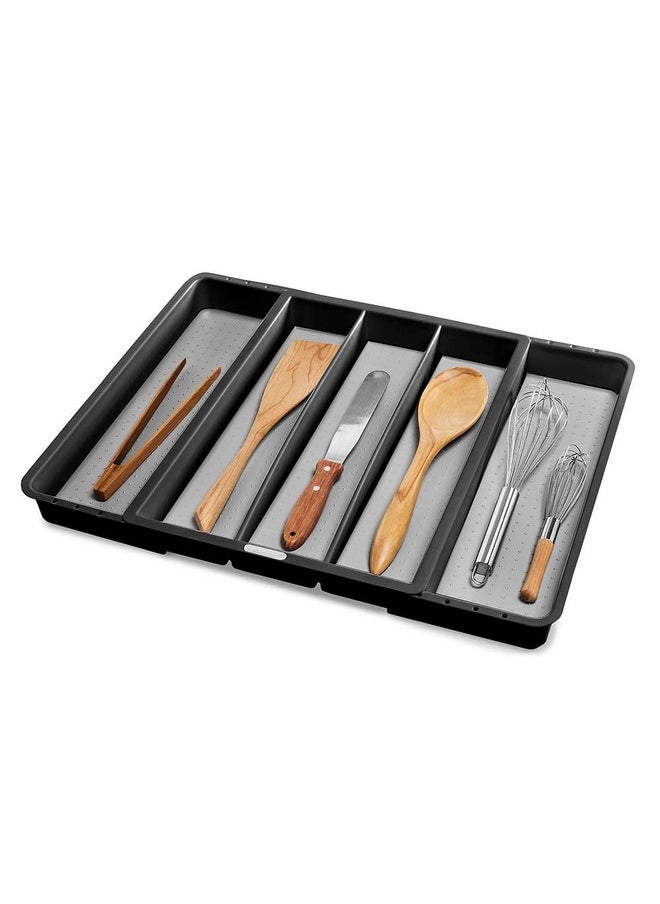 Expandable Utensil Tray Granite Classic Collection 5 Compartments Kitchen Organizer Soft Grip Lining Easy To Clean Bpa Free