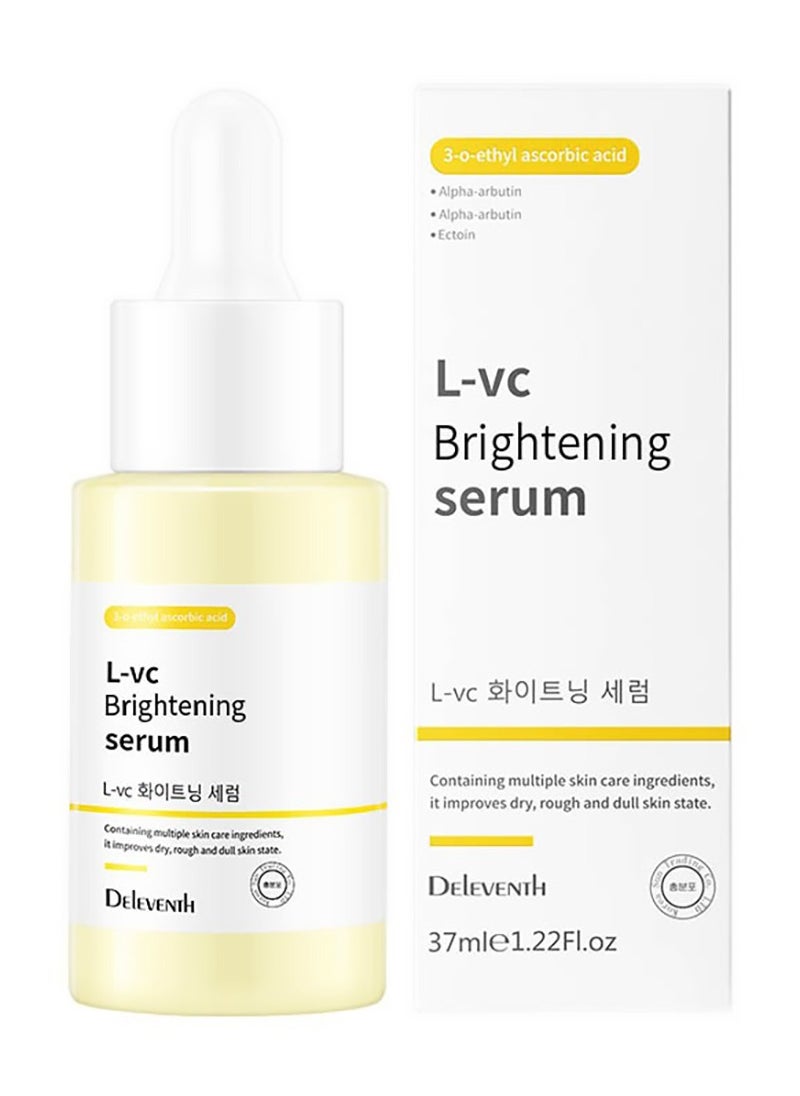 DEleventh Korean Brand L-VC Whitening 37ml / with 3-O-Ethyl Ascorbic Acid, Niacinamide and α-Arbutin, Reduce Dark Spots and Fine Lines, Enhance Elasticity, Hydrate, and Protect Skin