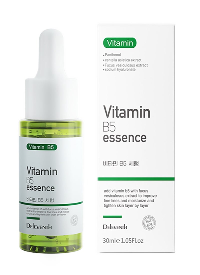 DEleventh Korean Brand Vitamin B5 Essence 30ml / Hydrate and Soothe Skin, with Centella Asiatica, Sodium Hyaluronate, and Ceramide NP for a Calm, Nourished, and Radiant Complexion