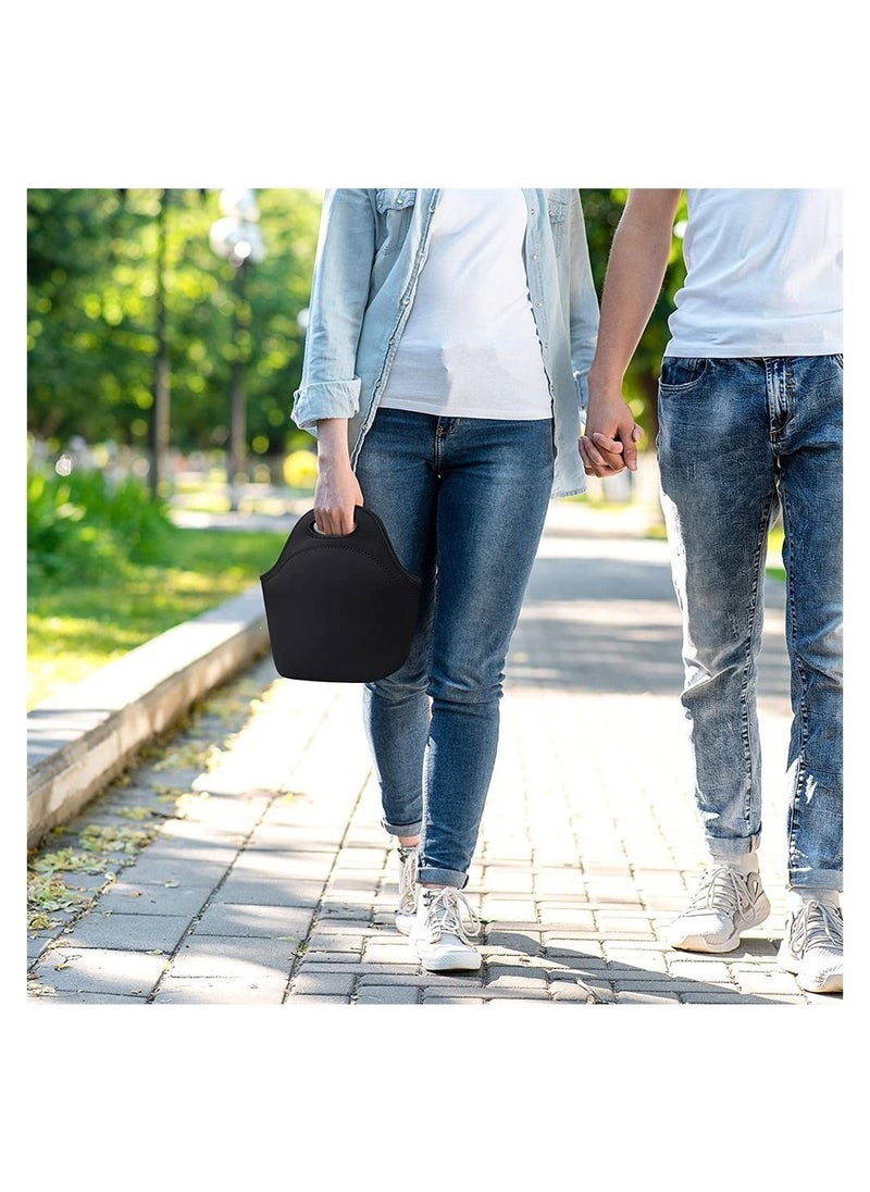 Carry Lunch Bag Neoprene Lunch Bags Thermal Insulated Lunch Tote Bag Lightweight Insulated Reusable Washable Neoprene Picnic Bag for Women Men Student Lunch Box Bag