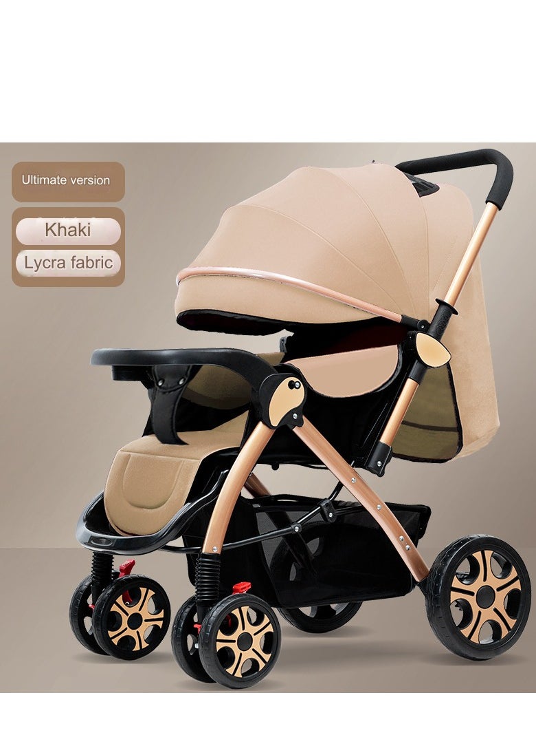 Baby Travel Stroller With Storage Basket And RemoVable Food Tray, Suitable For 0 To 4 Years