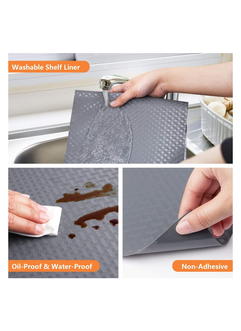 Shelf Liners, Kitchen Drawer Cupboard Liners, Refrigerator Liners Waterproof & Oil-Proof Kitchen Cupboard Liner Non-Slip Drawer Mats EVA Material Non Adhesive Fridge Mats for Shelves